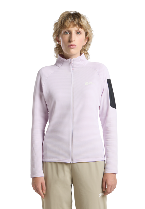 Jack Wolfskin Naisten Prelight FZ fleecetakki, pale lavendar