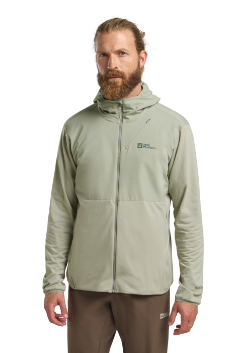 Jack Wolfskin Miesten Prelight Trail hupullinen takki, mint leaf