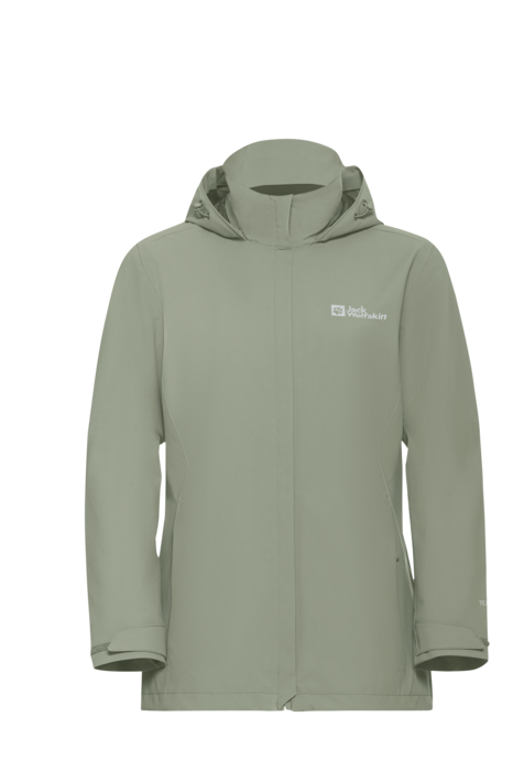 Jack Wolfskin Naisten Trailtime 2-kerroksinen kuoritakki, mint leaf