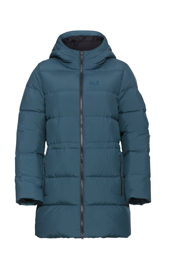 Jack Wolfskin Frozen Palace Long JKT RDS - lämmin untuvatakki kierrätysmateriaalista
