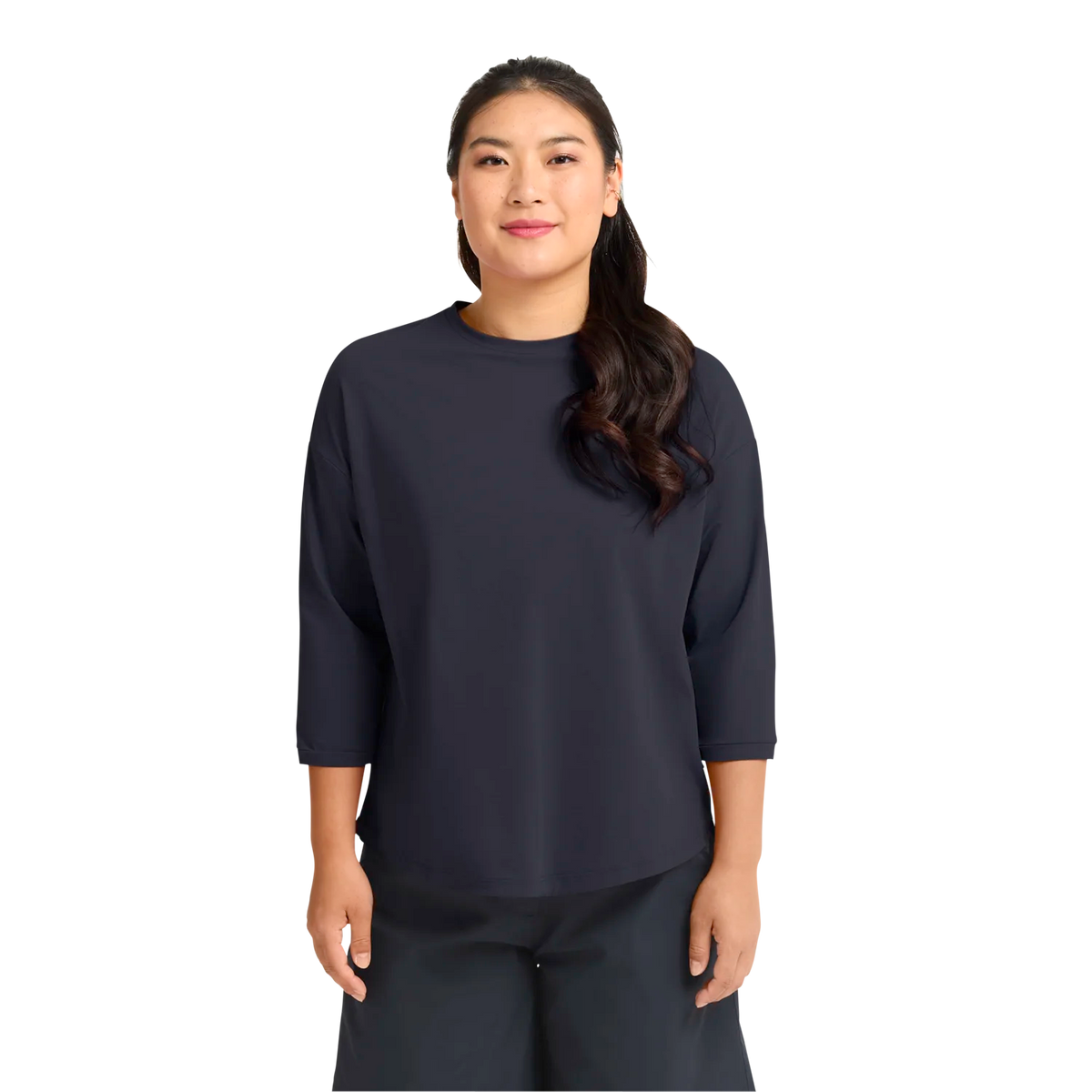 Jack Wolfskin Naisten Travel 3/4 Osa t-paita, dark navy