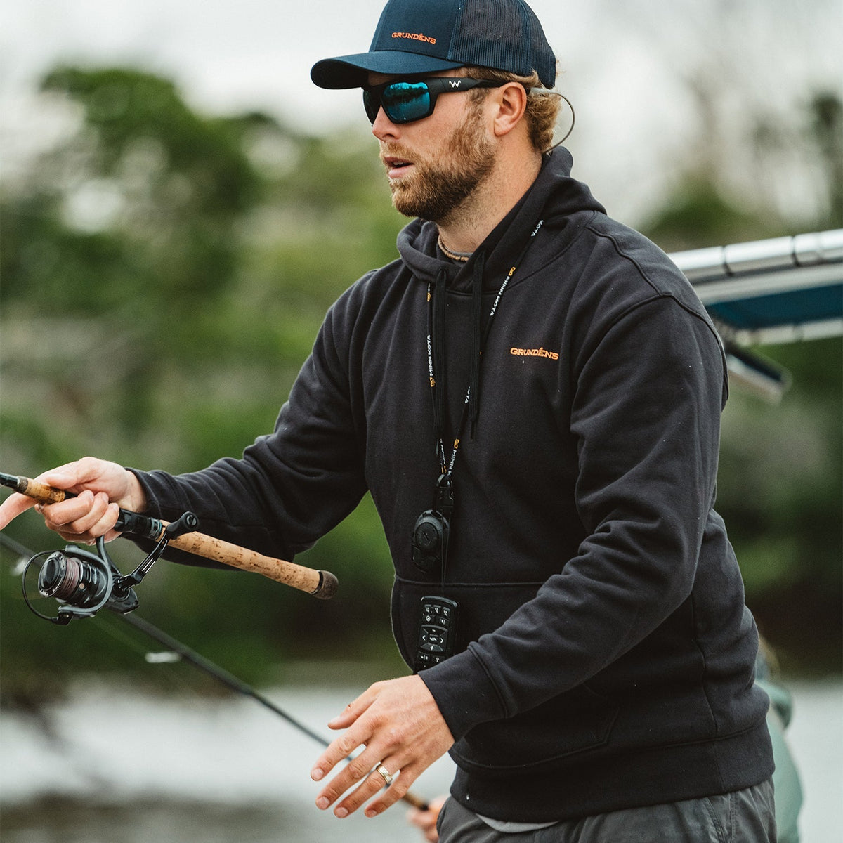 Grundéns Displacement DWR Hoodie Logo Anchor