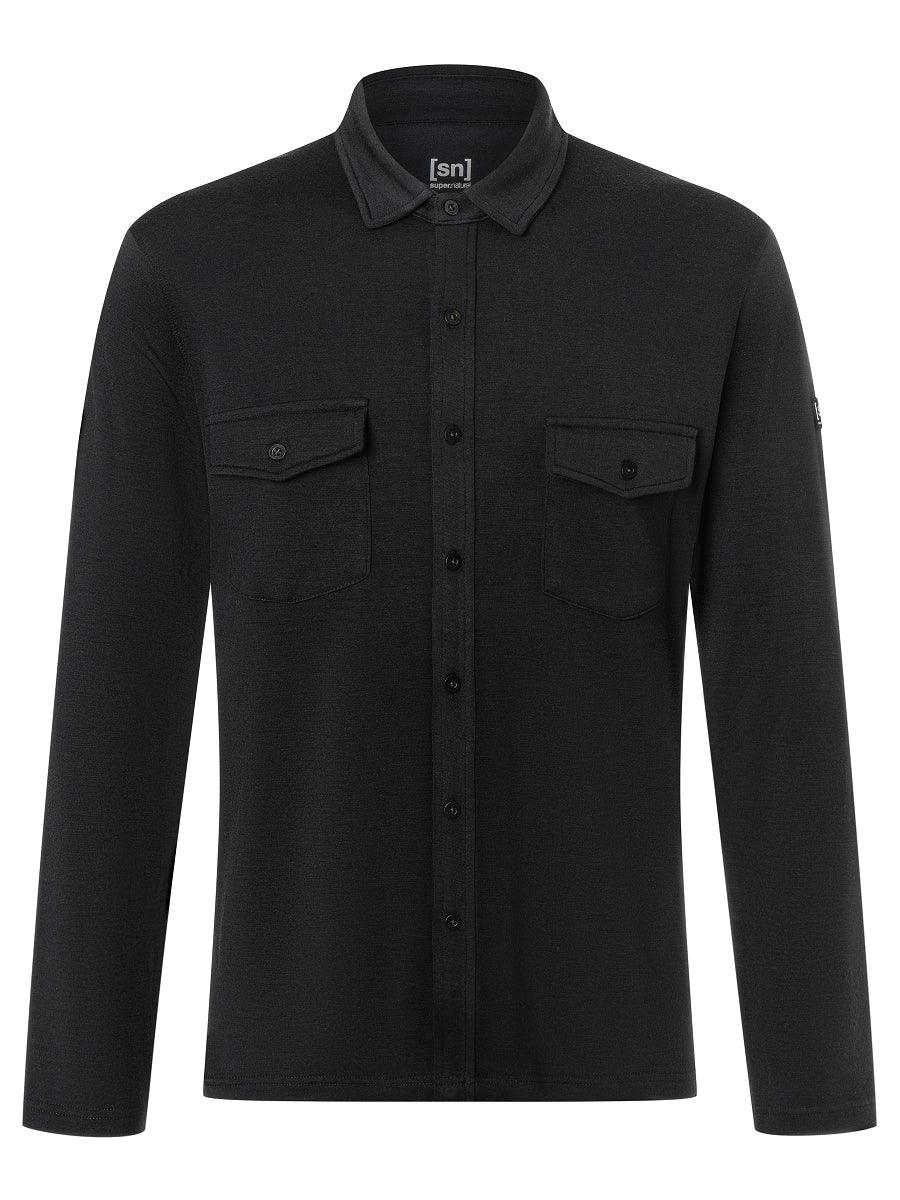 Miesten Adventure Shirt -paita, väri Jet Black – tuotekuva edestä