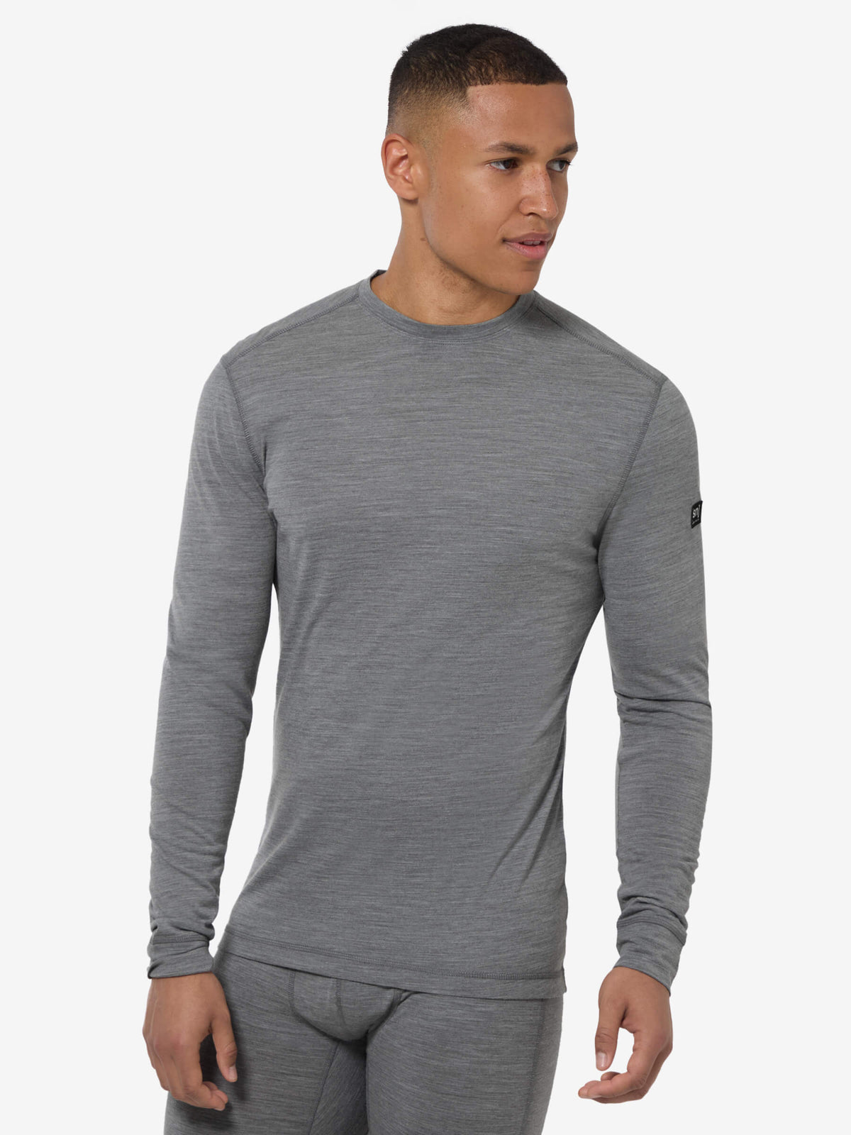 super.natural Tundra175 miesten merinovillainen kerrastopaita, Cashmere Grey Melange