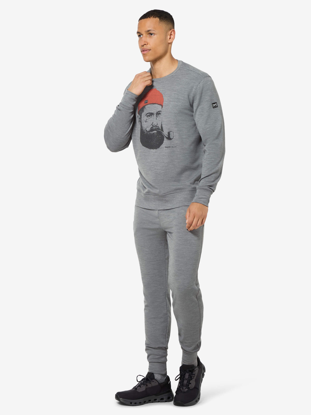super.natural SN Sailor miesten merinovillainen collegepaita