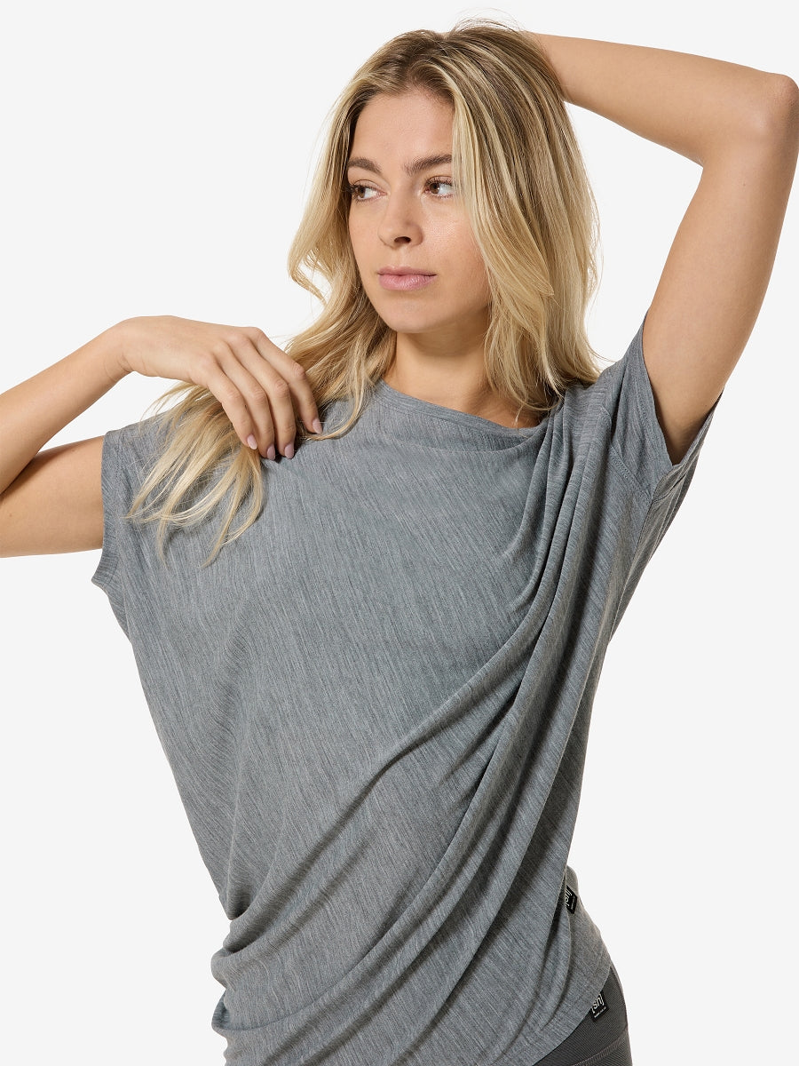 super.natural Yoga Loose naisten merinovillainen t-paita