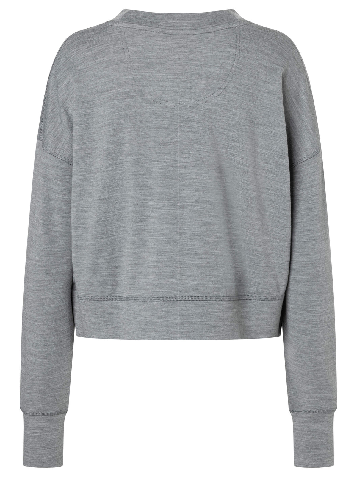 Naisten Krissini Sweater -paita, väri Cashmere Grey Melange – tuotekuva takaa