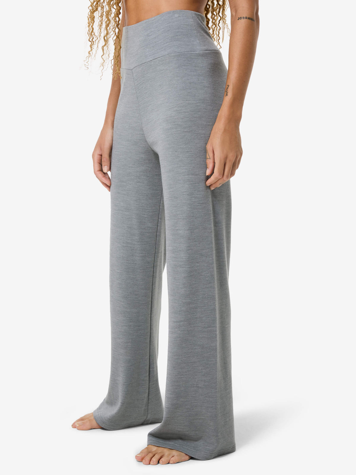 super.natural Comfy Culotte naisten merinovillaiset housut, Cashmere Grey Melange