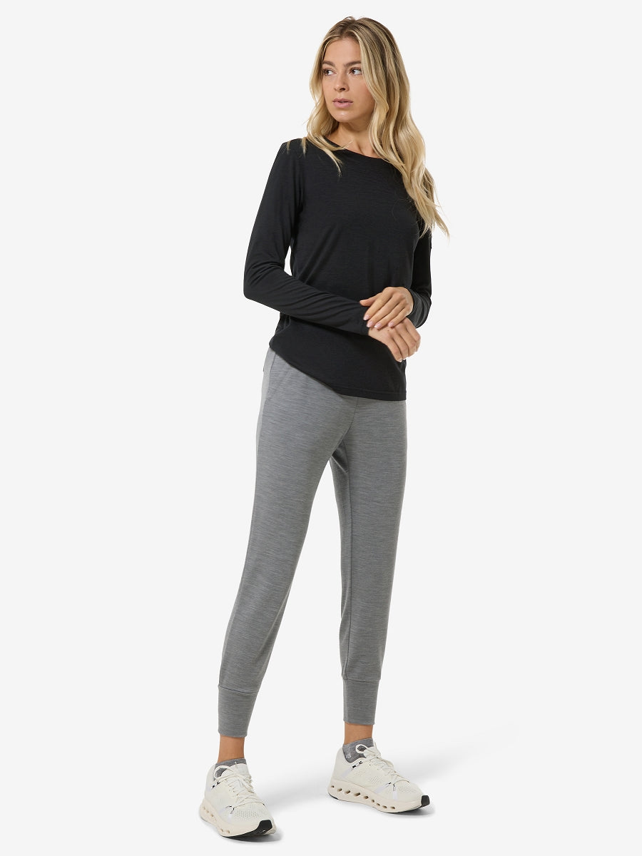 super.natural Casual Rib Bio J naisten pitkähihainen merinopaita