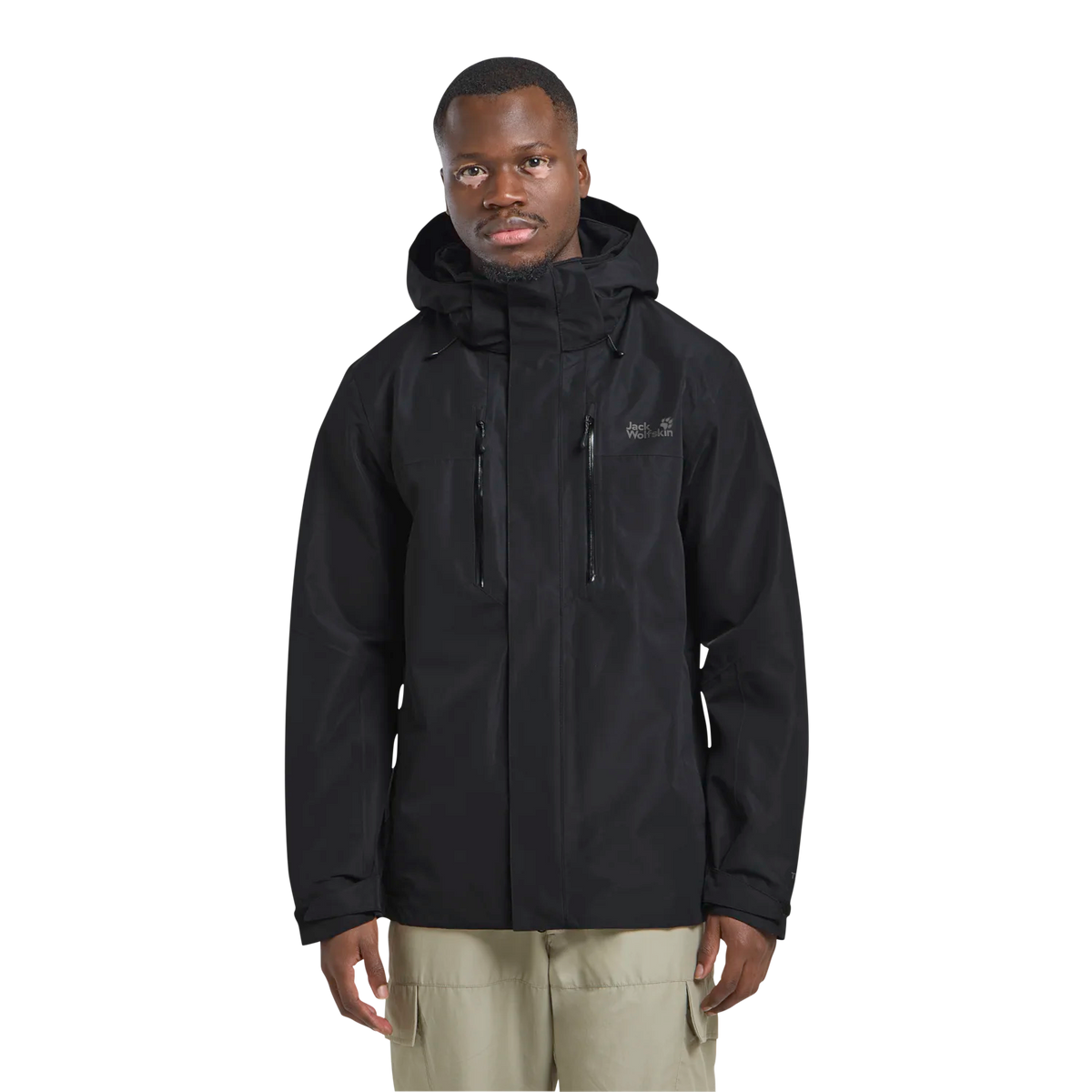 Jack Wolfskin Miesten Jasper 2L vedenpitävä takki, black