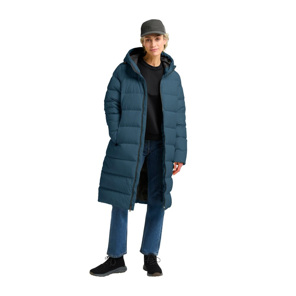Jack Wolfskin Naisten Frozen Palace Coat untuvatakki, aluminium blue