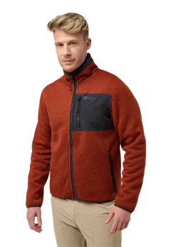 Jack Wolfskin Miesten Kaminfeuer fleecetakki, intense rust