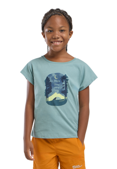 Jack Wolfskin Lasten Graphic Girls t-paita, PRINT soft jade