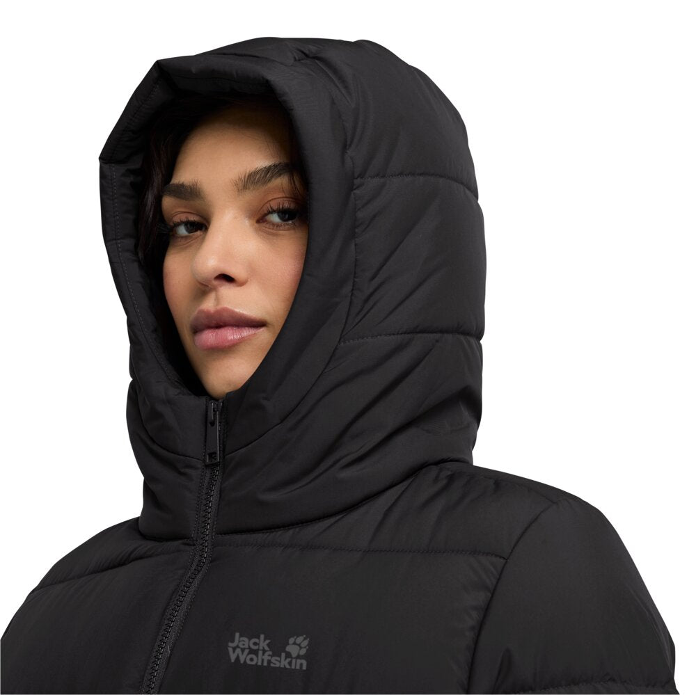 Jack Wolfskin Frozen Palace Long JKT RDS - lämmin untuvatakki kierrätysmateriaalista