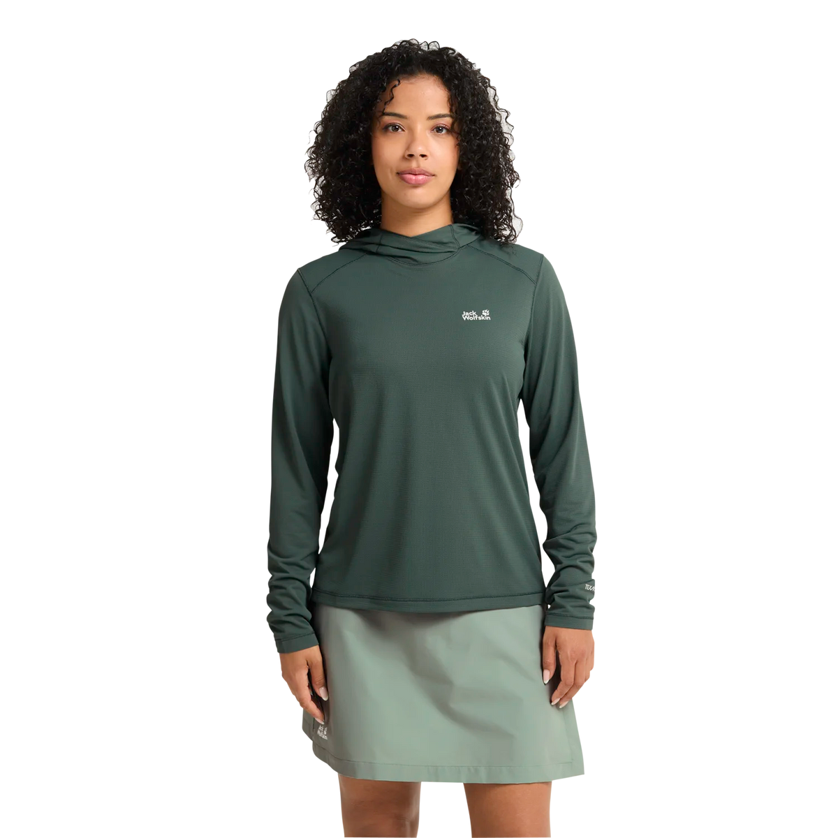 Jack Wolfskin Naisten hupullinen Prelight Suncool uv-paita