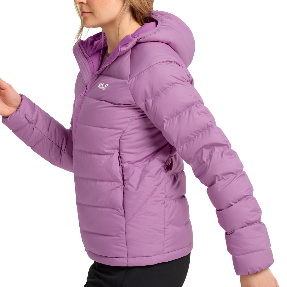Wild Pass Down Hoody W RDS vivid orchid – bongestore.com