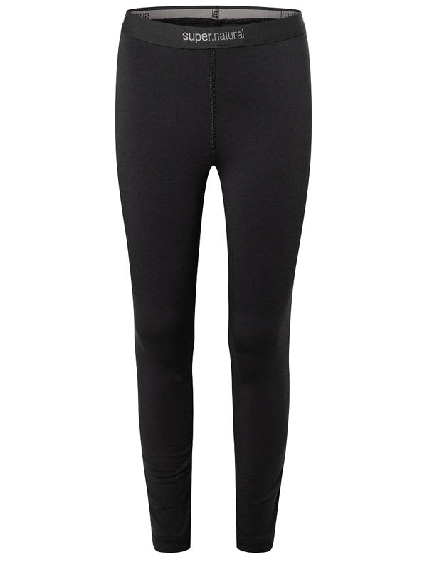 super.natural Tundra175 lasten merinovillaiset trikoot, Jet Black