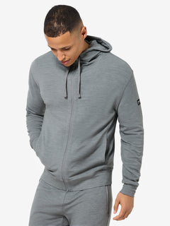 super.natural Everyday miesten merinovillainen huppari, Cashmere Grey Melange