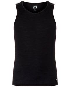 super.natural Sierra140 Tank miesten hihaton merinopaita, Jet Black