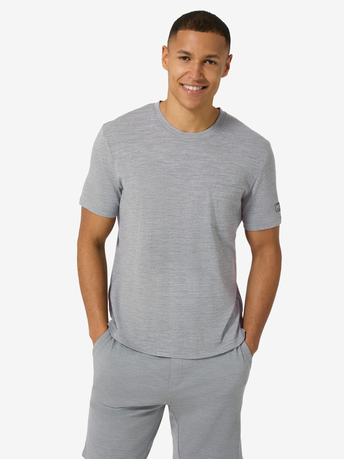 super.natural Pocket miesten merinovillainen t-paita