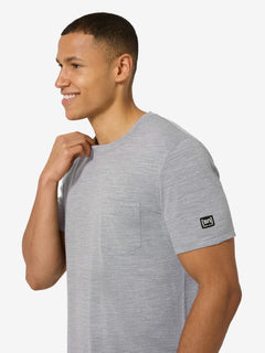 super.natural Pocket miesten merinovillainen t-paita
