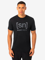 super.natural Logo Lines miesten merinovillainen t-paita