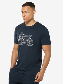 super.natural Wander Wheel Bio J miesten merinovillainen t-paita