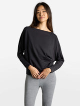 super.natural Kula Sweater naisten pitkähihainen merinopaita, Jet Black