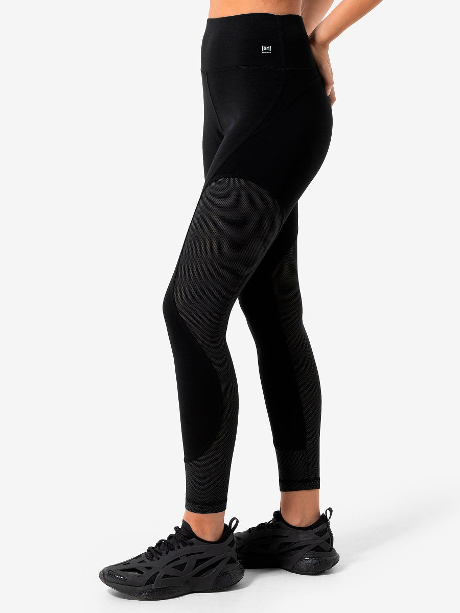 super.natural Air Tights naisten merinovillaiset trikoot, Jet Black/Jet Black